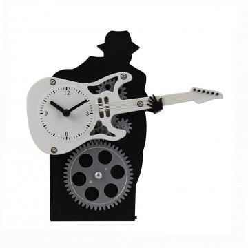 Guitar Table Stand Clock - White